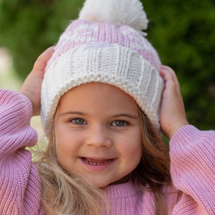 Bow Bobble Hat, Toddler & Kid Size