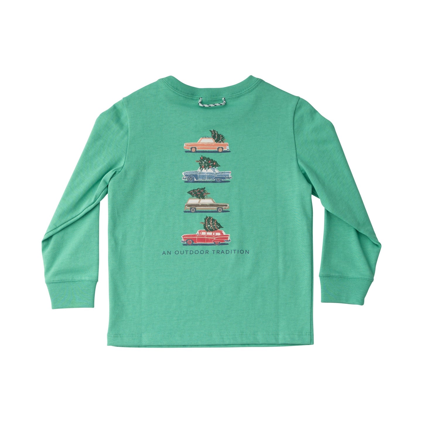 Long Sleeve Cotton T-Shirt, Green Spruce