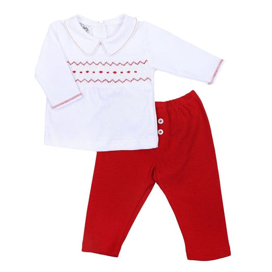 Boys Clara and Caden Smocked 2pc Pant Set (Copy)