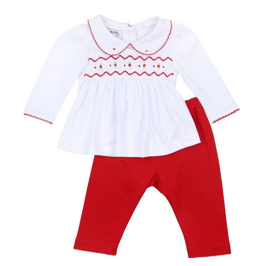 Girls Clara and Caden Smocked 2pc Pant Set