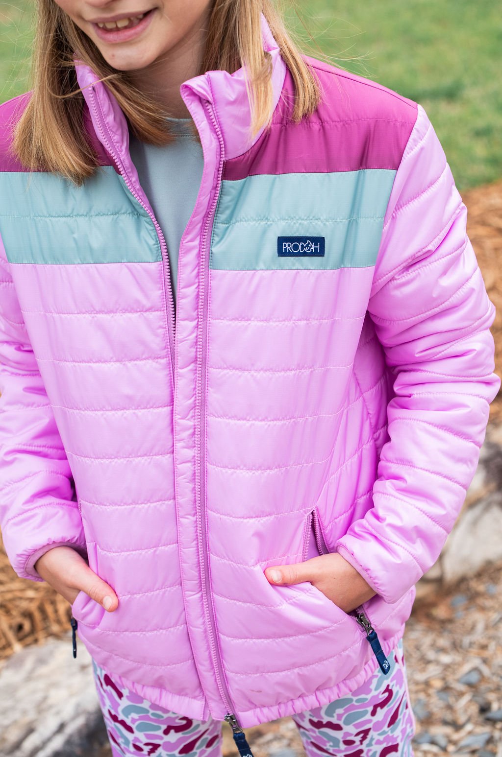 Puffer Jacket, Orchid Colorblock