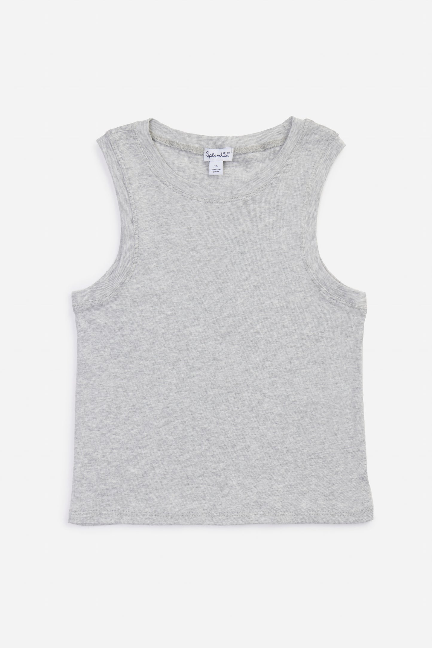 High Neck Tank - Heather Ash