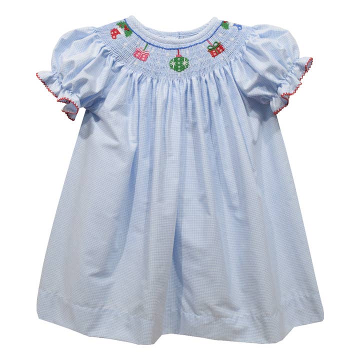 Christmas Ornament Smocked Dress