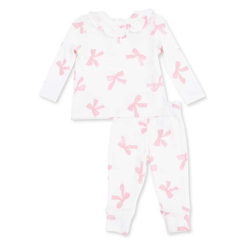 Pretty Bows, Long Sleeve Ruffle Top and Pant
