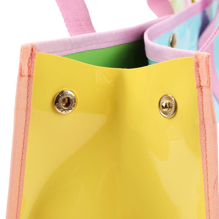Color Block Vinyl Tote