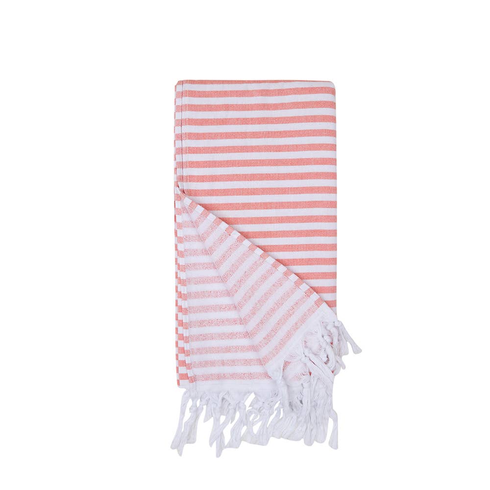Turkish Beach Towels with Terry Backing, Multiple Colors