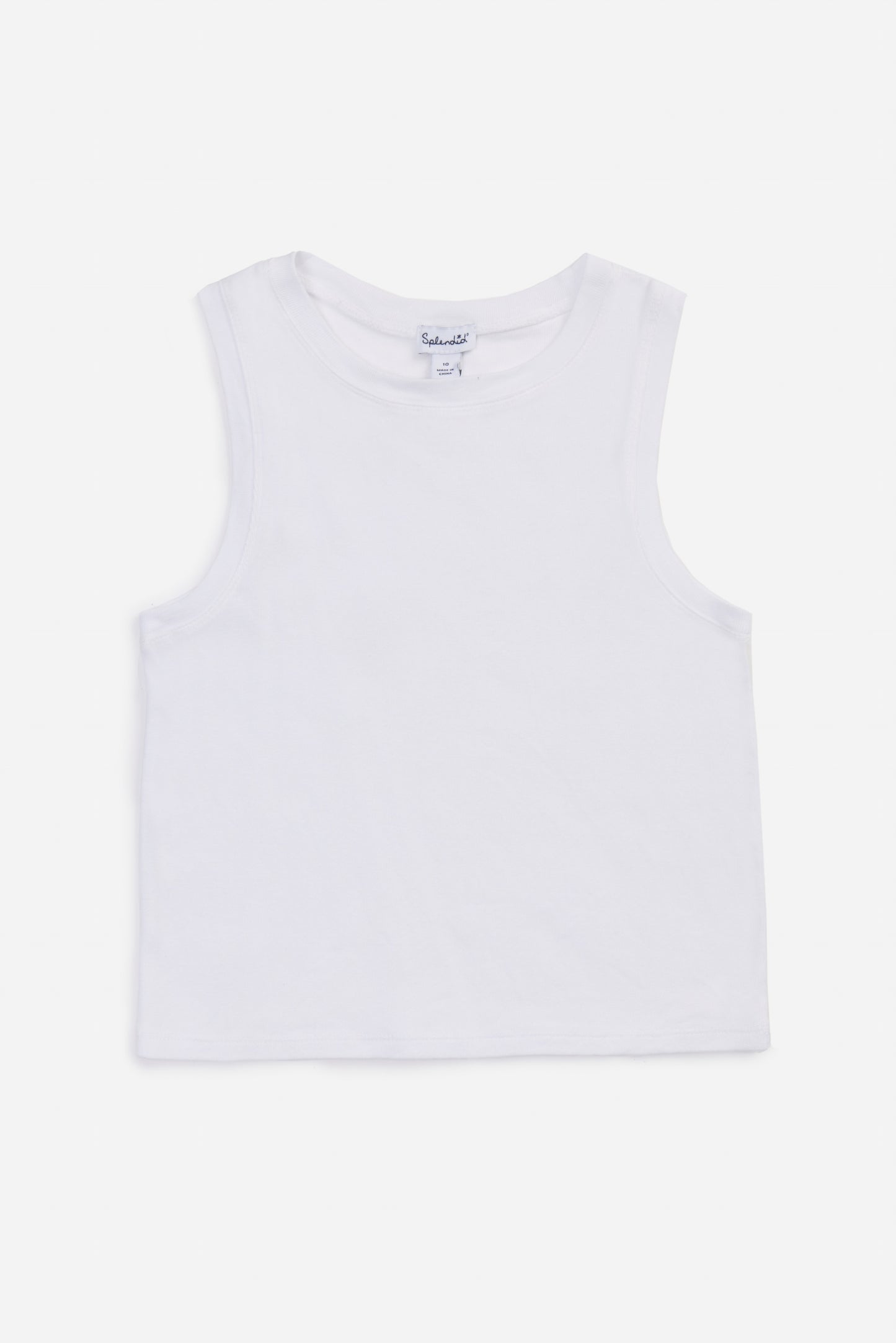 High Neck Tank - White