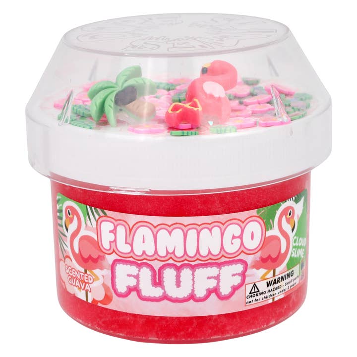 Flamingo Fluff Cloud Textured Slime