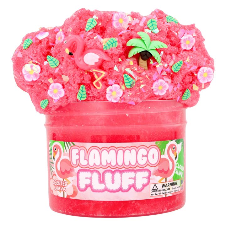 Flamingo Fluff Cloud Textured Slime