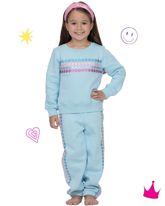 Fall Glitter Smiley Jogger Set