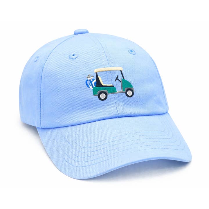Golf Cart Baseball Hat, Blue (Youth)