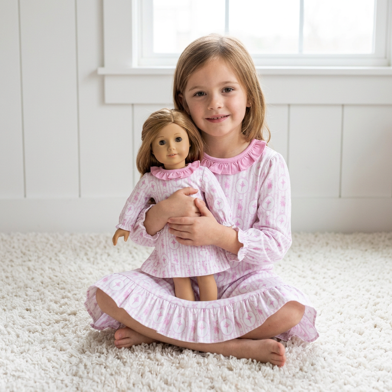 Pink Ballerina Pima Doll Dress