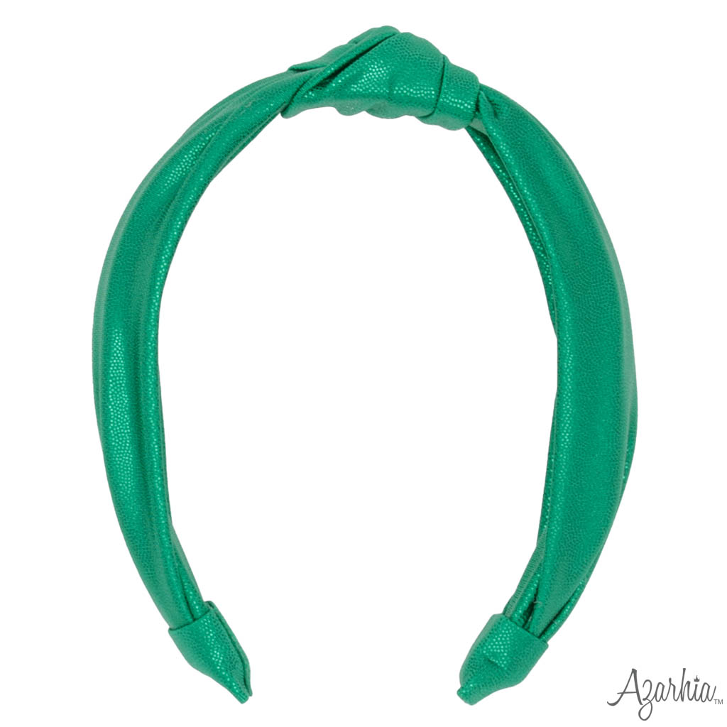 Top Knot Headband in Kelly Green Shimmer