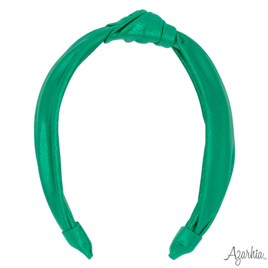 Top Knot Headband in Kelly Green Shimmer