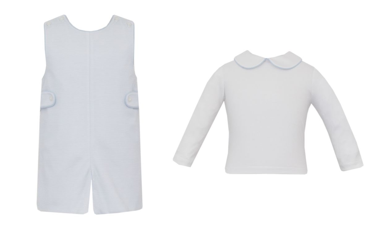 Light Blue Knit Jon Jon Set