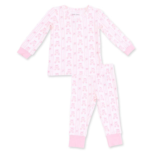 Ballet Shoes Ribbon Stripe, Long Sleeve Loungewear Set