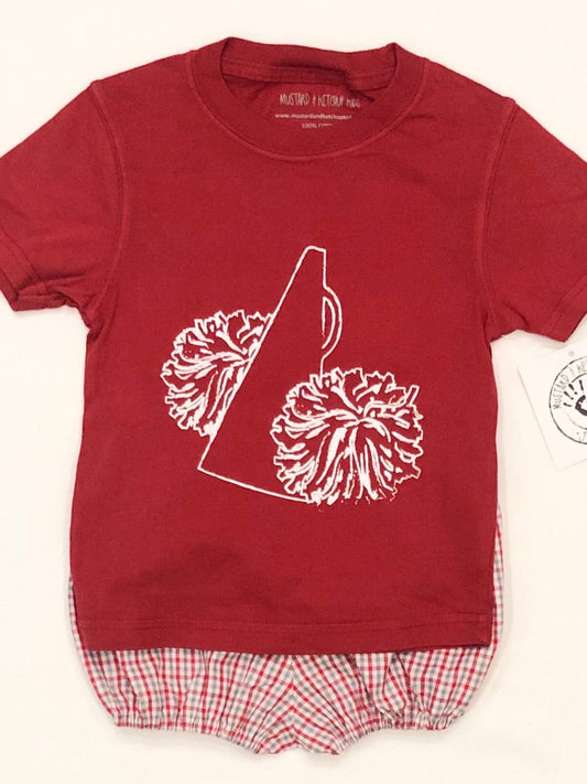 Crimson & White Pom Pom Tee