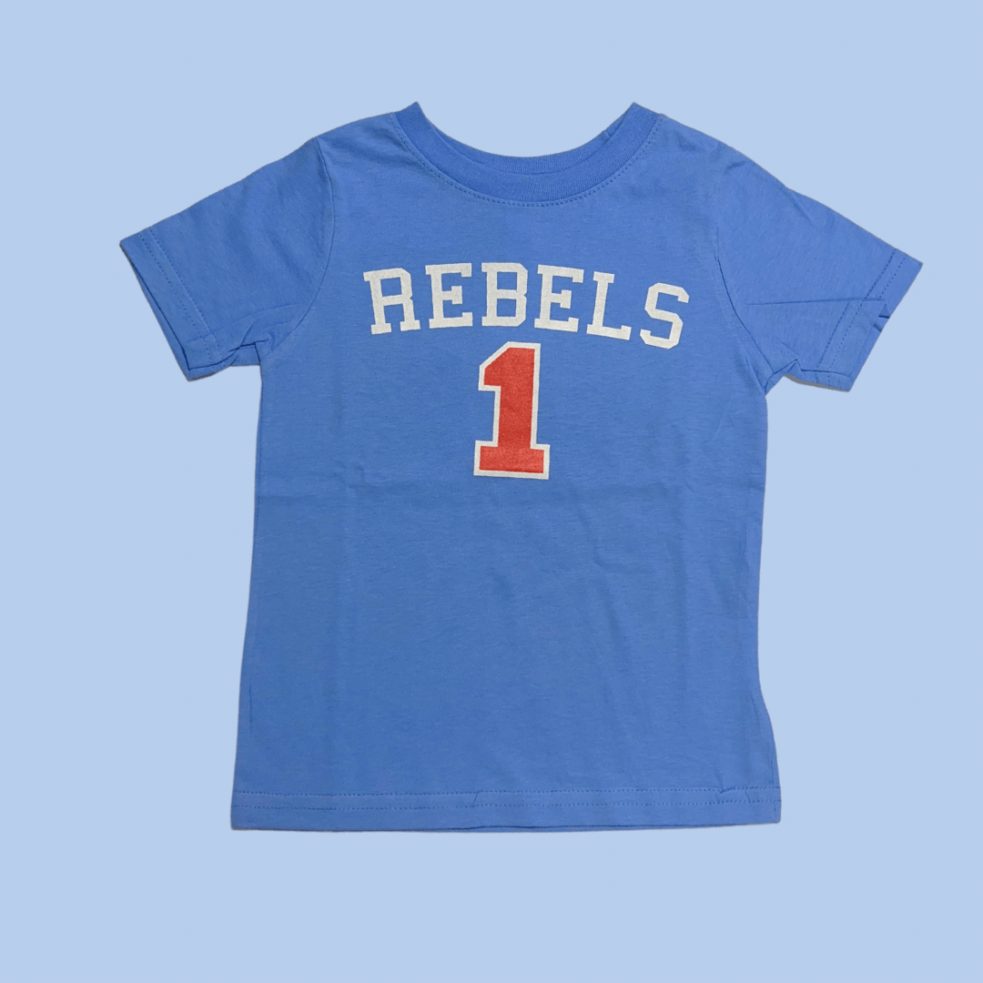 Powder Blue Rebels "1" T-Shirt