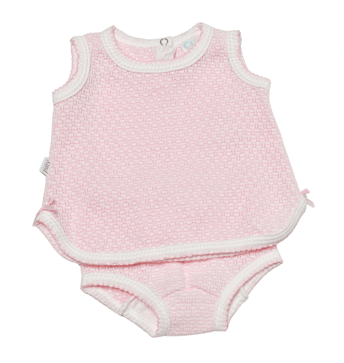Sleeveless Diaper Set - Pink