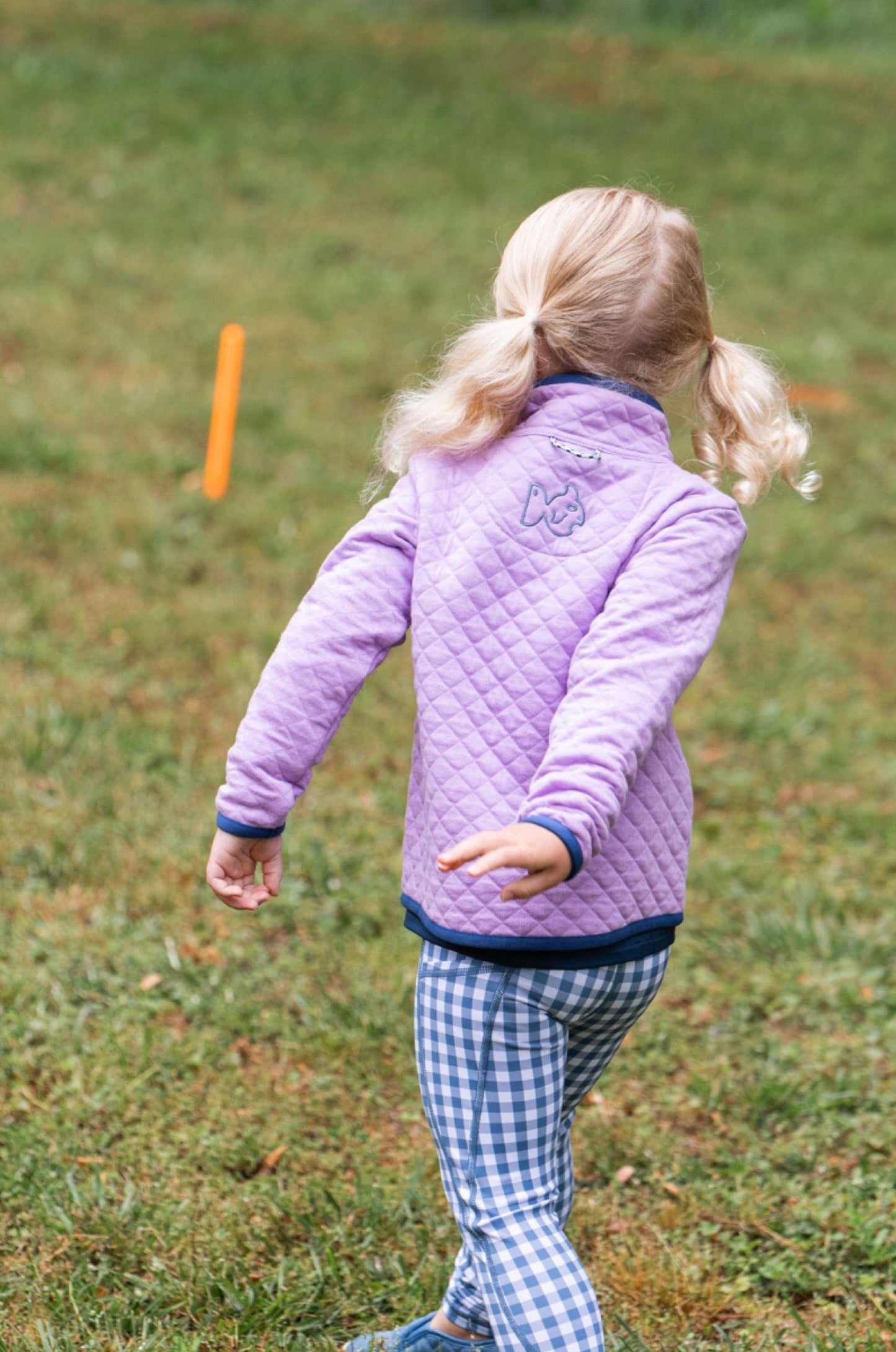 Girls Quilted Pullover, Sheer Lilac