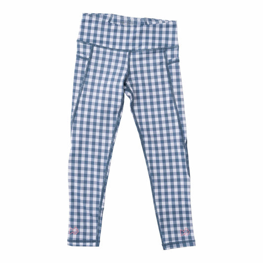 Athletic Legging, Bluefin Gingham