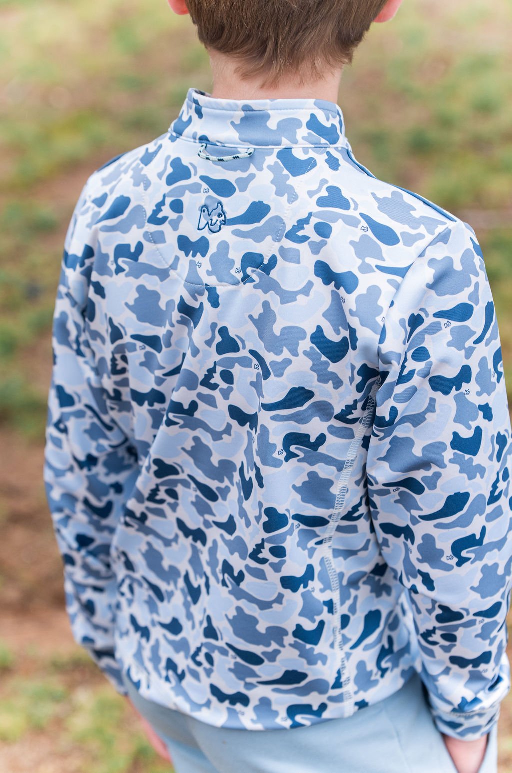 Pro Performance 1/4 Zip Pullover, Blue Break Point Camo