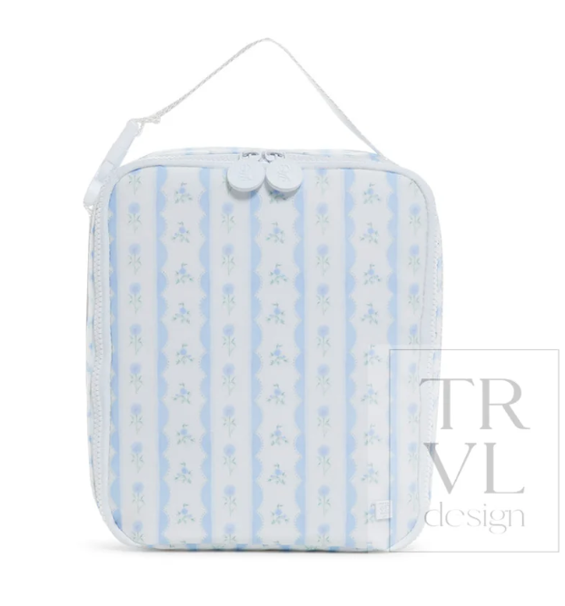 Insulated Lunch Box, Blue Ribbon Floral