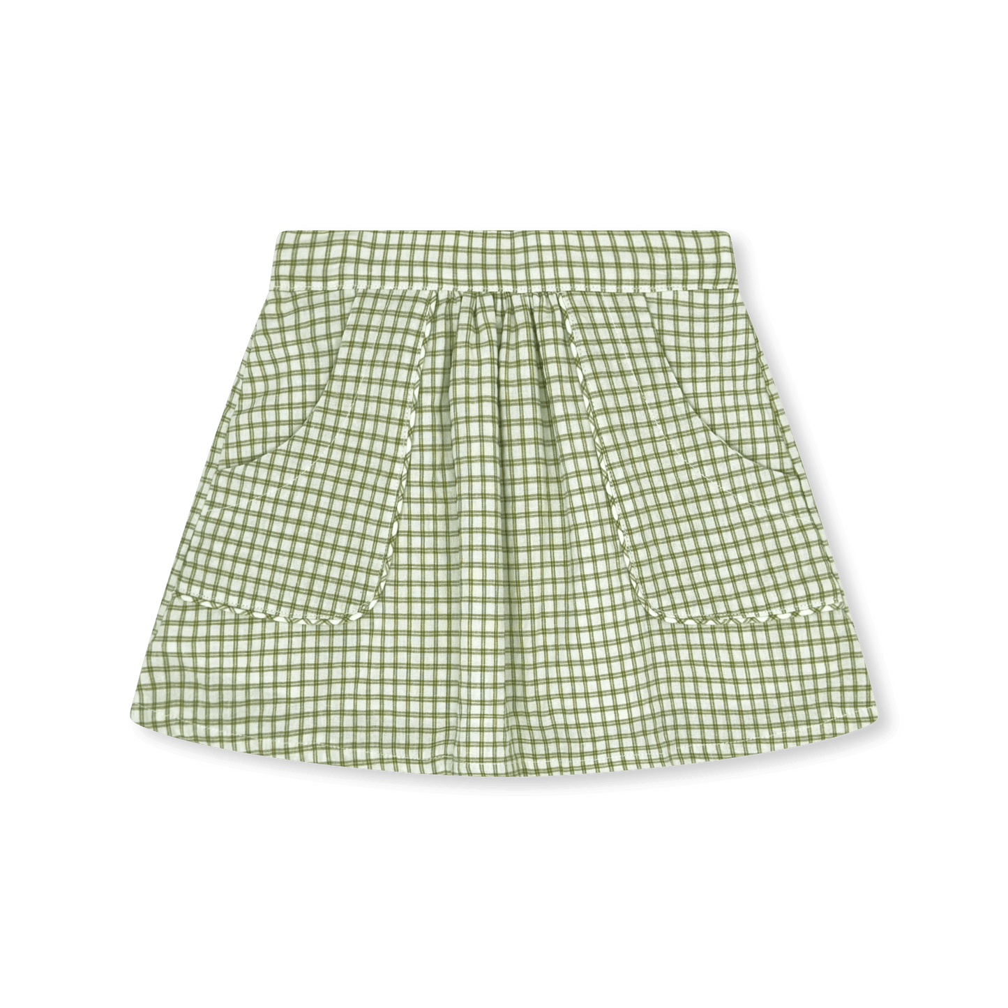 Isabella Skirt - Grove Park Green Windowpane