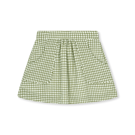 Isabella Skirt - Grove Park Green Windowpane