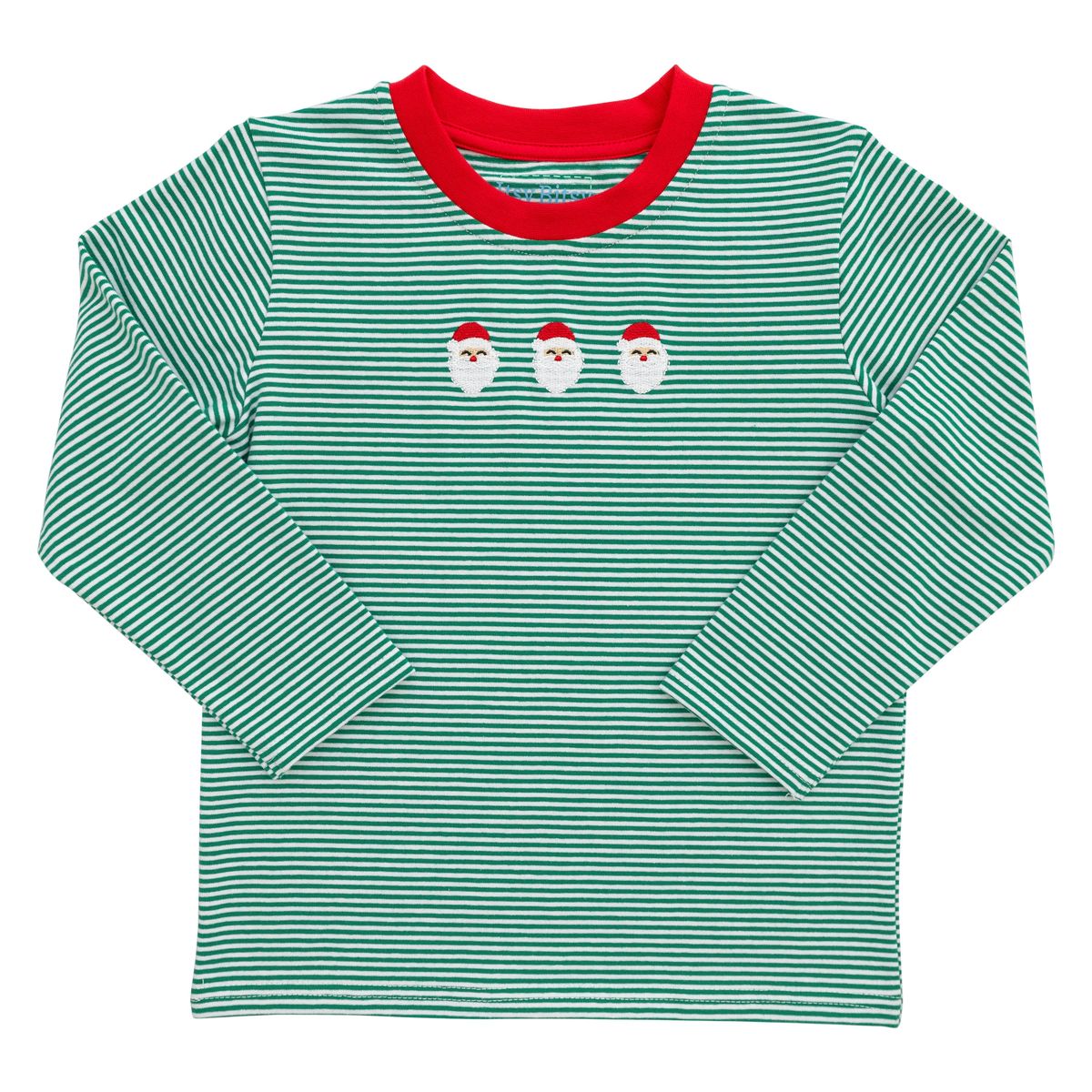 Green Stripe Santa Shirt