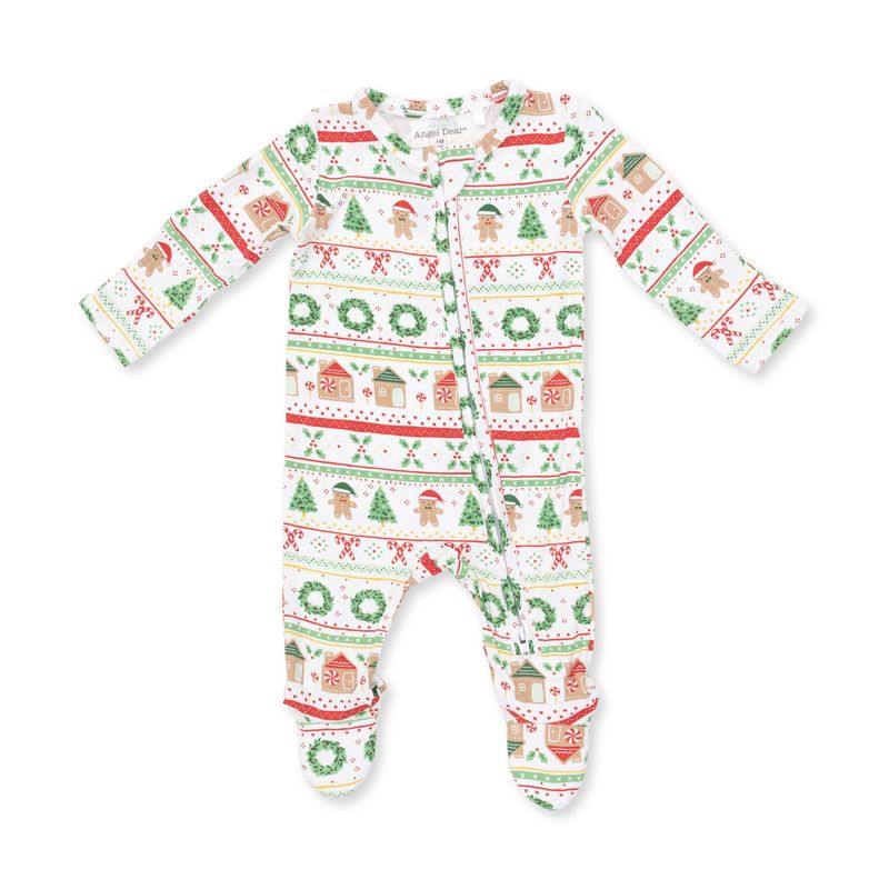 Gingerbread Fair Isle, 2 Way Zipper Footie