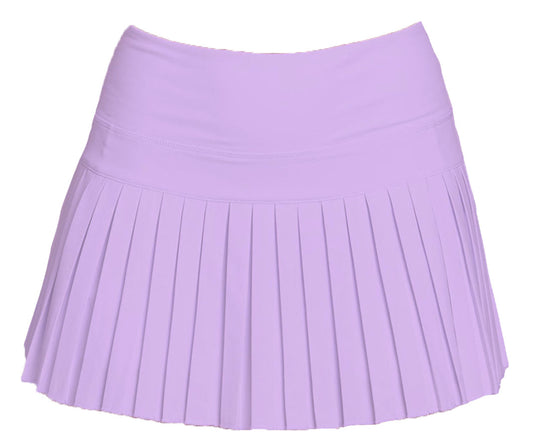 Mini Pleated Skort, Solid Lavender