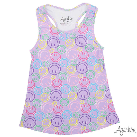 Lavender Smiley Printed Tank