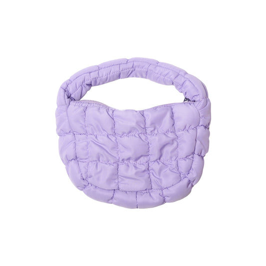 Mini Quilted Nylon Purse, Lavender