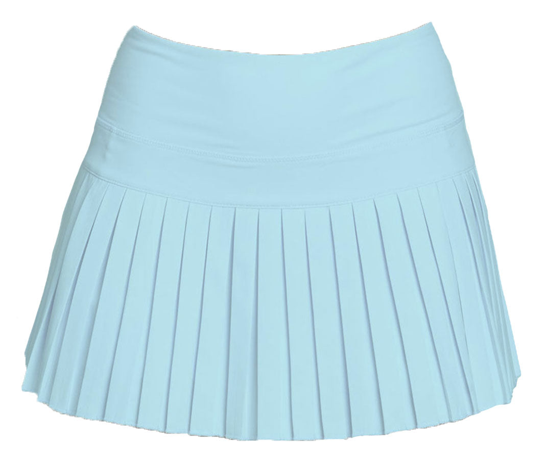 Mini Pleated Skort, Solid Light Blue