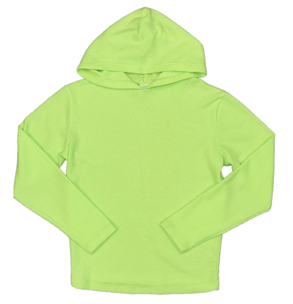 Super Soft Waffle Weave Pullover - Neon Green