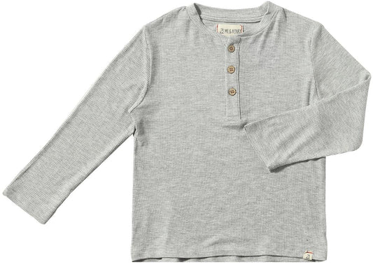 Adams Ribbed Henley/Grey