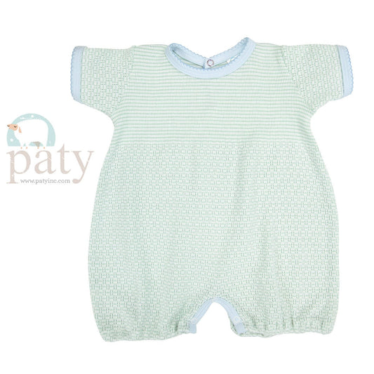 Mint Green Bubble with Solid Blue Trim