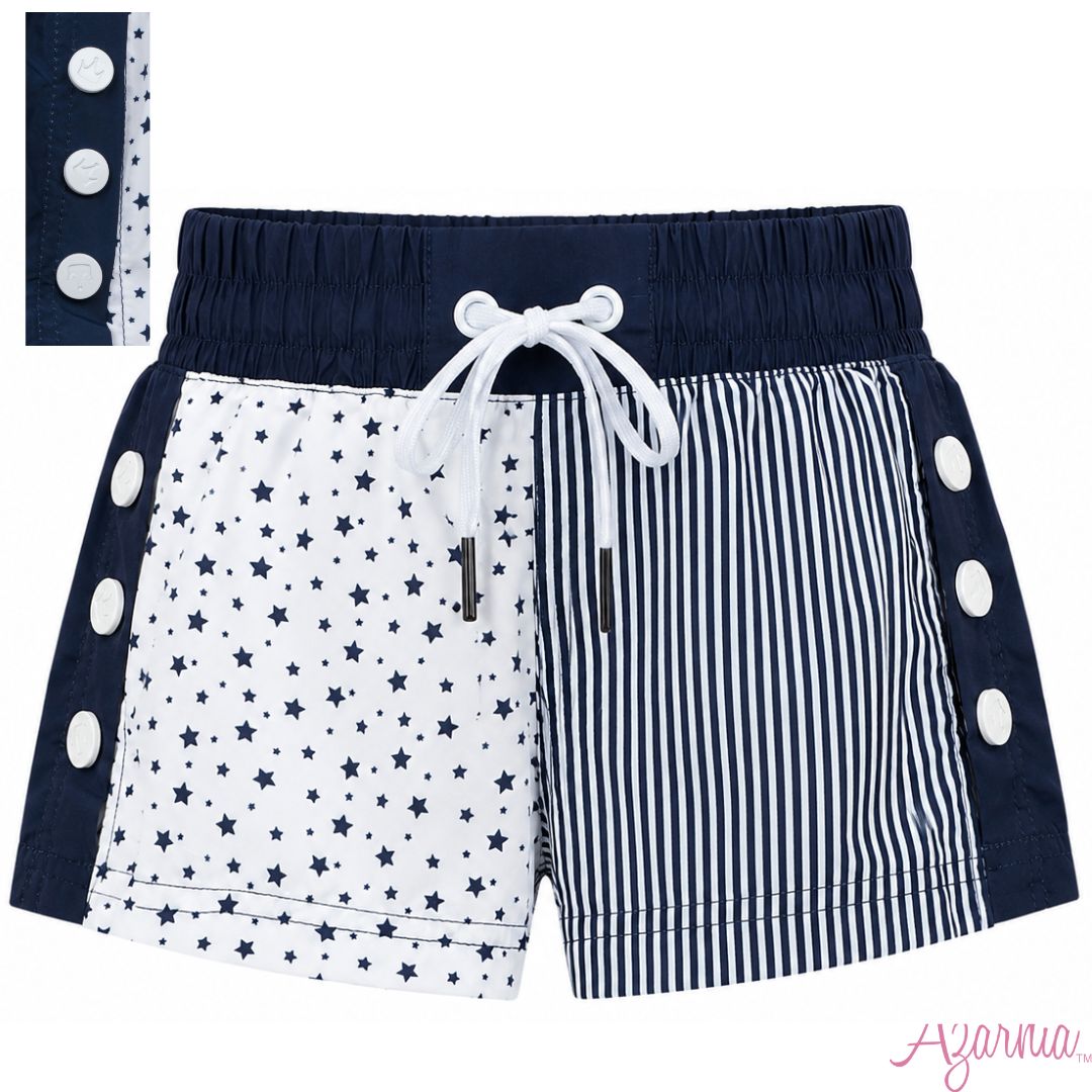 Stars & Stripes Color Block Short, Navy