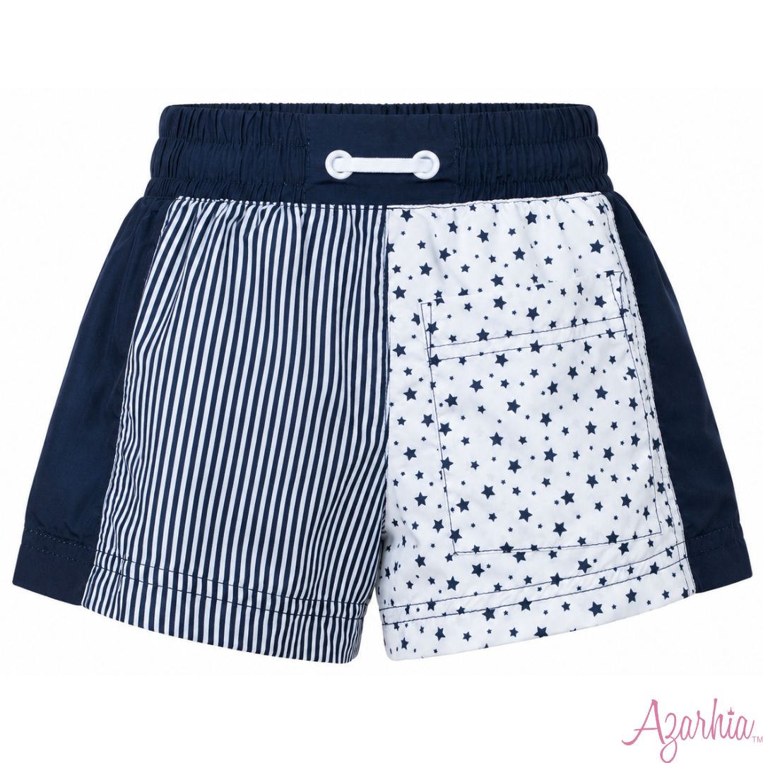 Stars & Stripes Color Block Short, Navy