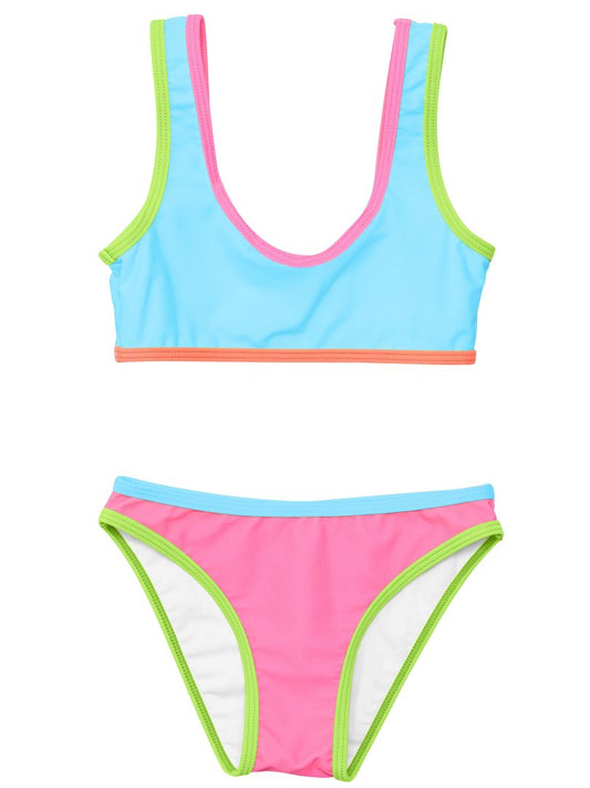 Candy Colorblock Crop Bikini