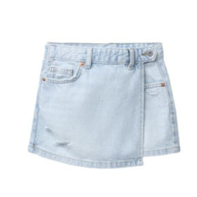 Overflap Skort, Light Indigo