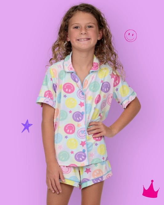 Pastel Smiley Pajamas