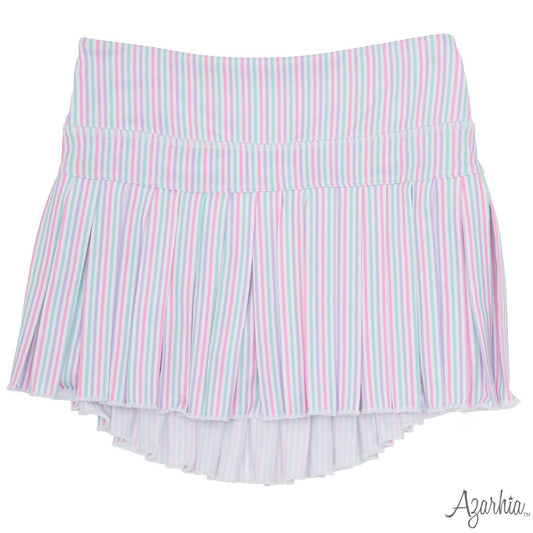 Pastel Stripes Mini Pleat Skort