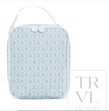 Insulated Lunch Box, Petite Fleur Blue
