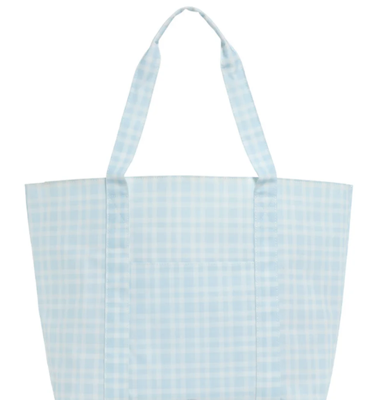 Pimlico Plaid Jumbo Tote, Blue