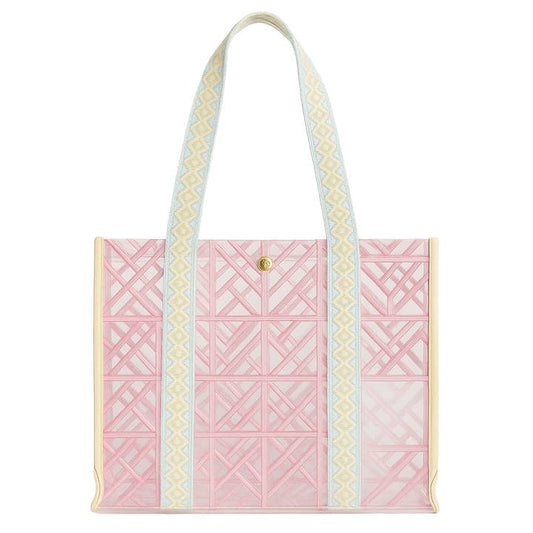 Pink Tile Vinyl Tote