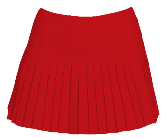 Mini Pleated Skort, Red