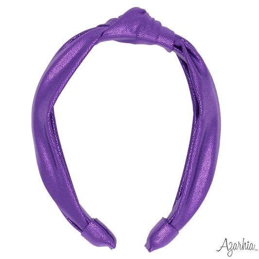 Top Knot Headband in Purple Shimmer