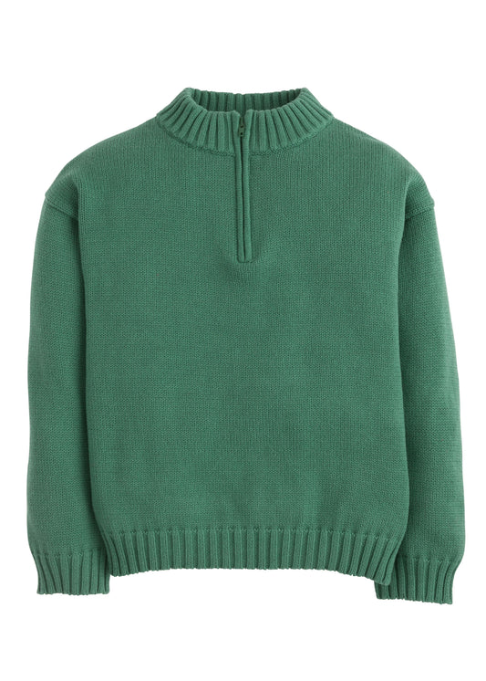 Quarter Zip Sweater - Hunter Green